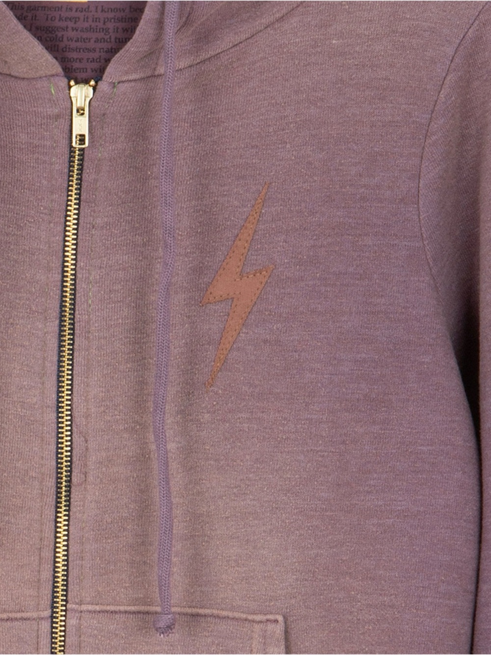 Aviator Nation Bolt Stitch 2 Zip Hoodie in Faded Mocha XS - Picture 5 of 15